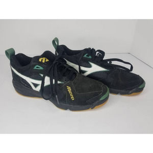 Mizuno Womens Athletic Shoes Black Low Top Lace Up Sneakers 9M